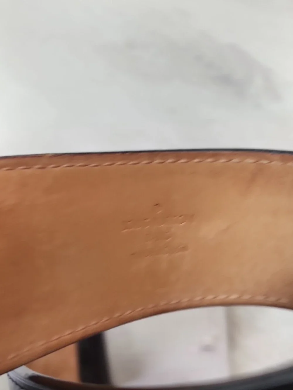 Louis Vuitton Black Leather Belt altered Small  Travelling REQUISITES
